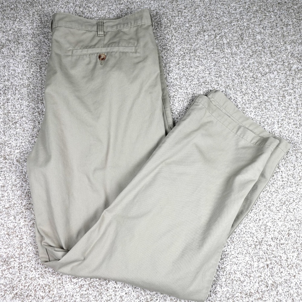 George Mens Pleated Front Chino Pants Barley Khaki 40x32 GM08201